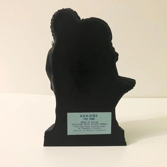 Vtg Frank Schirman Hula Girl Lei Boy Kehoni The Kiss Hawaii 6  Inch Tall Figure - Picture 5 of 16